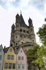 Fototapeta na wymiar St Martin Church. Cologne, Germany