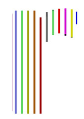 renkli çizgili r harfi