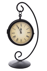 Mantel clock isolated on white background