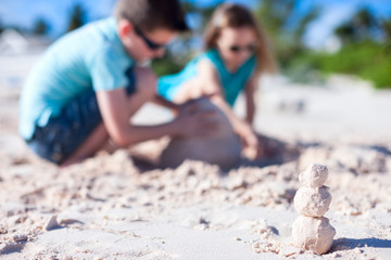 Kids playing with sand