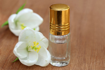 Dwarf White Orchid with bottle of extract