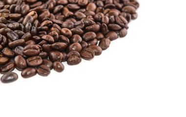 Handful of coffee beans