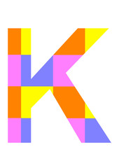 renkli k harfi