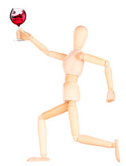 wooden Dummy with wine