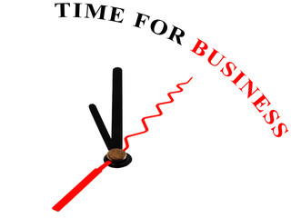 An image of a nice clock with time for business