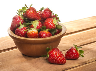 Basket with strawberries