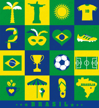 Brazil icon set.