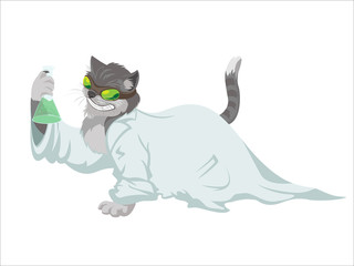 Scientist cat