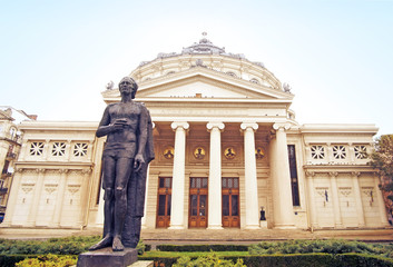 Fototapeta na wymiar Frontal view of the Athenaeum