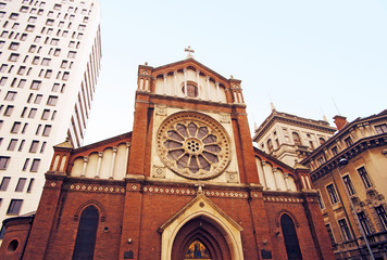 Fototapeta na wymiar Wide view of Saint Joseph Cathedral