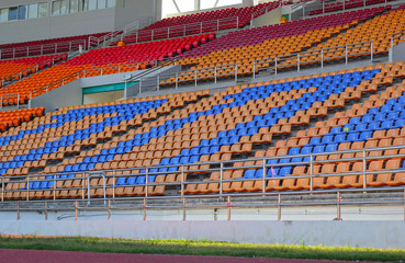 Naklejka premium Stadium seats for watch some sport or football