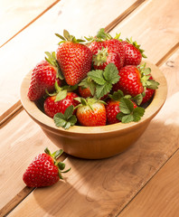 Basket with strawberries