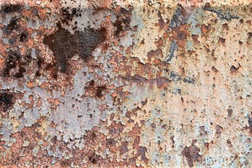 Rost an der Oberfläche von Metall