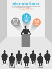 BUSINESS MAN MODERN INFOGRAPHIC ORANGE 6