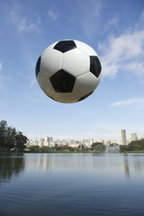 Football Soccer Ball Sao Paulo Brazil Skyline Park