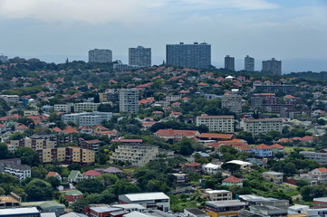 Above view to Durban city from Moses Mabhida stadium