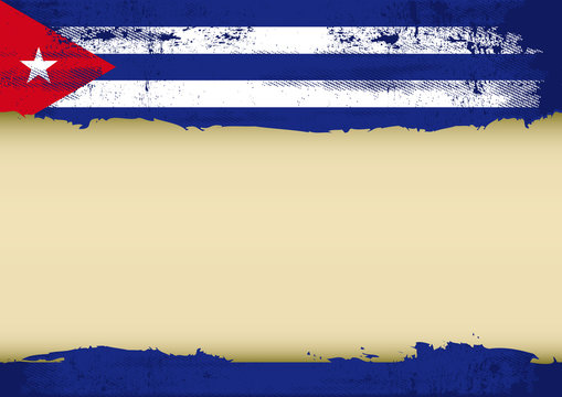 Cuban scratched flag