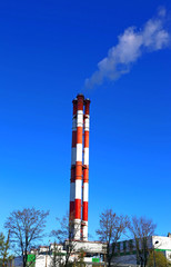 High factory chimneys