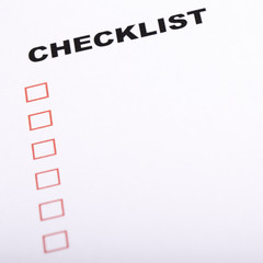 Checklist on white