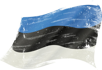 Estonia grunge flag