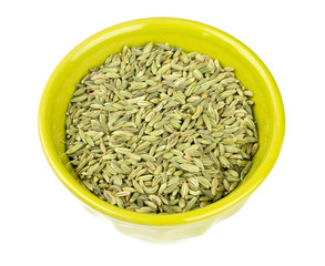 fennel seeds isolated on white background