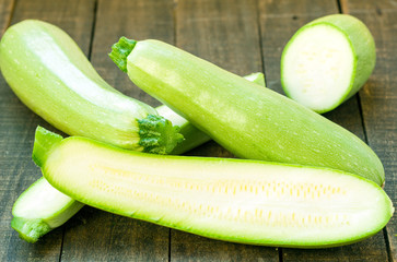 Green zucchinis are good for health and diet