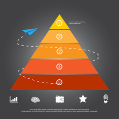 business concept icon presentation with triangle