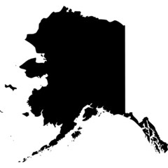 High detailed vector map - Alaska.