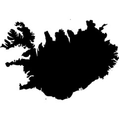 High detailed vector map - Iceland. - obrazy, fototapety, plakaty