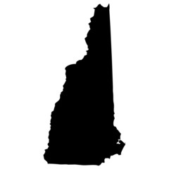 High detailed vector map - New Hampshire. - obrazy, fototapety, plakaty