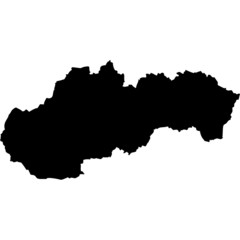 High detailed vector map - Slovakia.