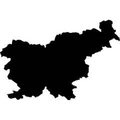 High detailed vector map - Slovenia.