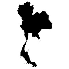 High detailed vector map - Thailand.