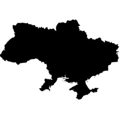 High detailed vector map - Ukraine.