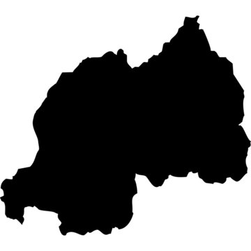 High detailed vector map - Rwanda.
