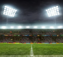 Foto op Plexiglas Voetbal stadium with fans