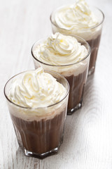 Coffee cocktail with cream foam