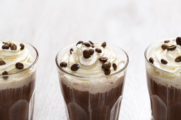 Coffee cocktail with cream foam
