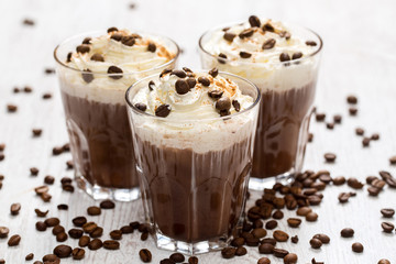 Coffee cocktail with cream foam