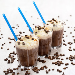 Coffee cocktail with cream foam