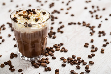 Coffee cocktail with cream foam
