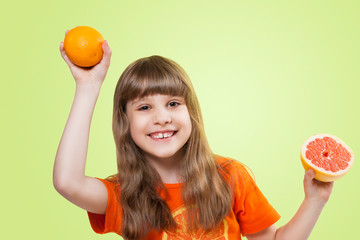 girl with citrus