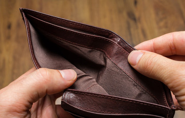 Closeup to An Empty Wallet