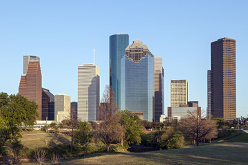 Fototapeta na wymiar Widok Downtown Houston, Texas