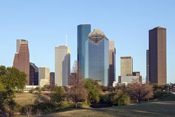 Gordijnen A View of Downtown Houston, Texas © kennytong