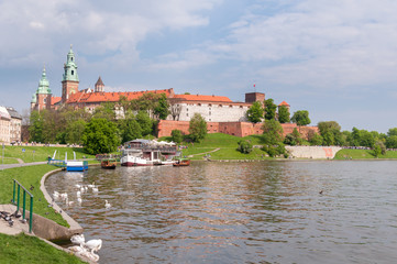 Fototapeta premium Panoramic view of Wawel Castle