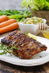 Ribs with honey
