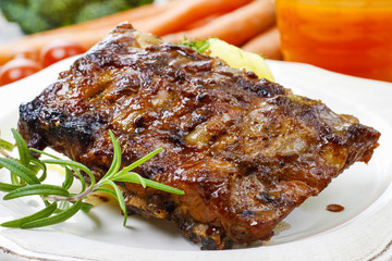 Ribs with honey