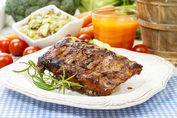 Ribs with honey