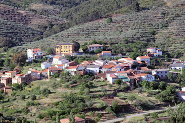 Vista general de Sauceda, Hurdes, España